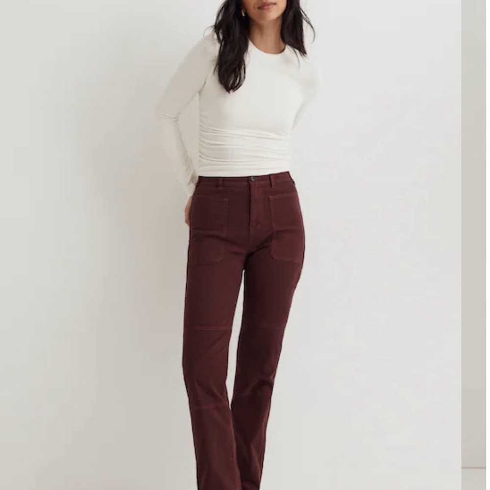 Madewell The '90s Straight Utility Pant in Garment-Dyed Canvas